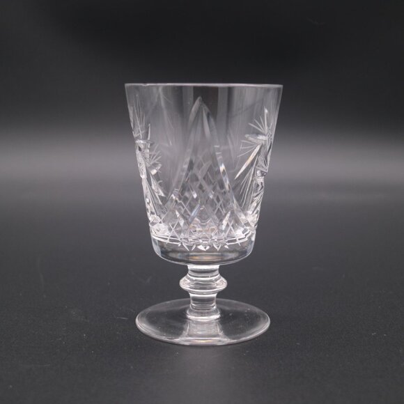 Vintage 4" Pinwheel Cut Crystal Cordial Liqueur Glass – Set of 4 - Picture 5 of 9
